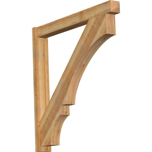 Ekena Millwork Balboa Craftsman Rough Sawn Outlooker, Western Red Cedar, 6"W x 48"D x 48"H OUT06X48X48BOA04RWR - main